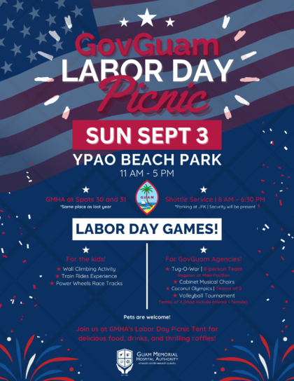 GovGuam Labor Day Picnic Flyer - Bringing Awareness to the Event.