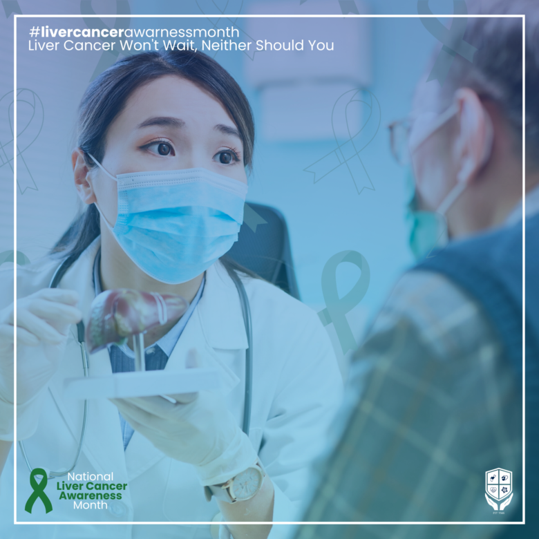 National Liver Cancer Awareness Month Graphic - Fighting for a Healthier Tomorrow.