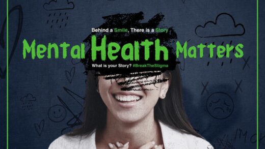 Mental Illness Awareness Week Graphic - Mental Health Matters: Share Your Story, #BreakTheStigma.